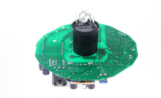 Comet Xenon: Platine (F) mit Blitzröhre. 9-32V