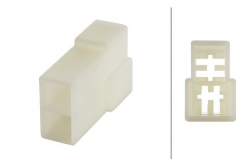 Steckergehäuse Flachstecker, 2-polig, T-Form