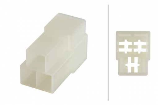 Steckergehäuse Flachstecker, 3-polig, T-Form