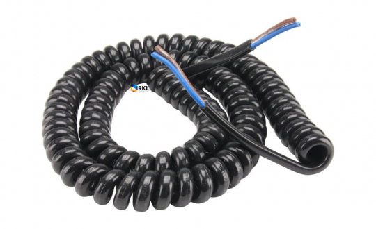 Spiralkabel ohne Stecker, 200 cm
